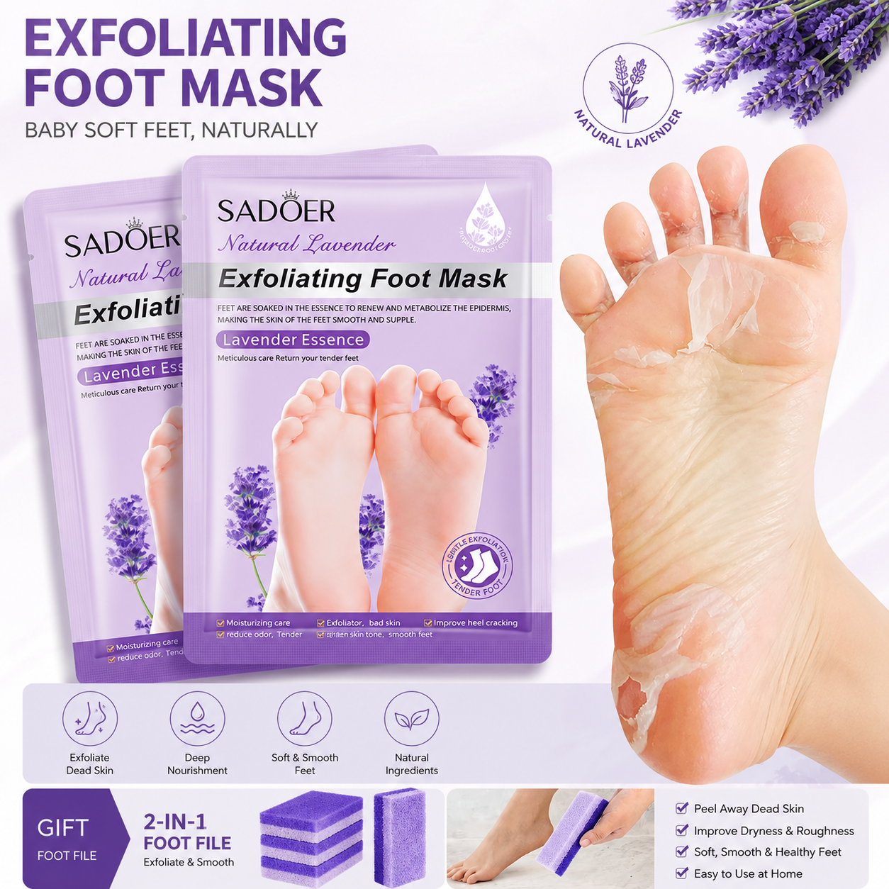 Foot Mask Peeling - 1-20Pair Exfoliating Feet Mask Exfoliating Foot
