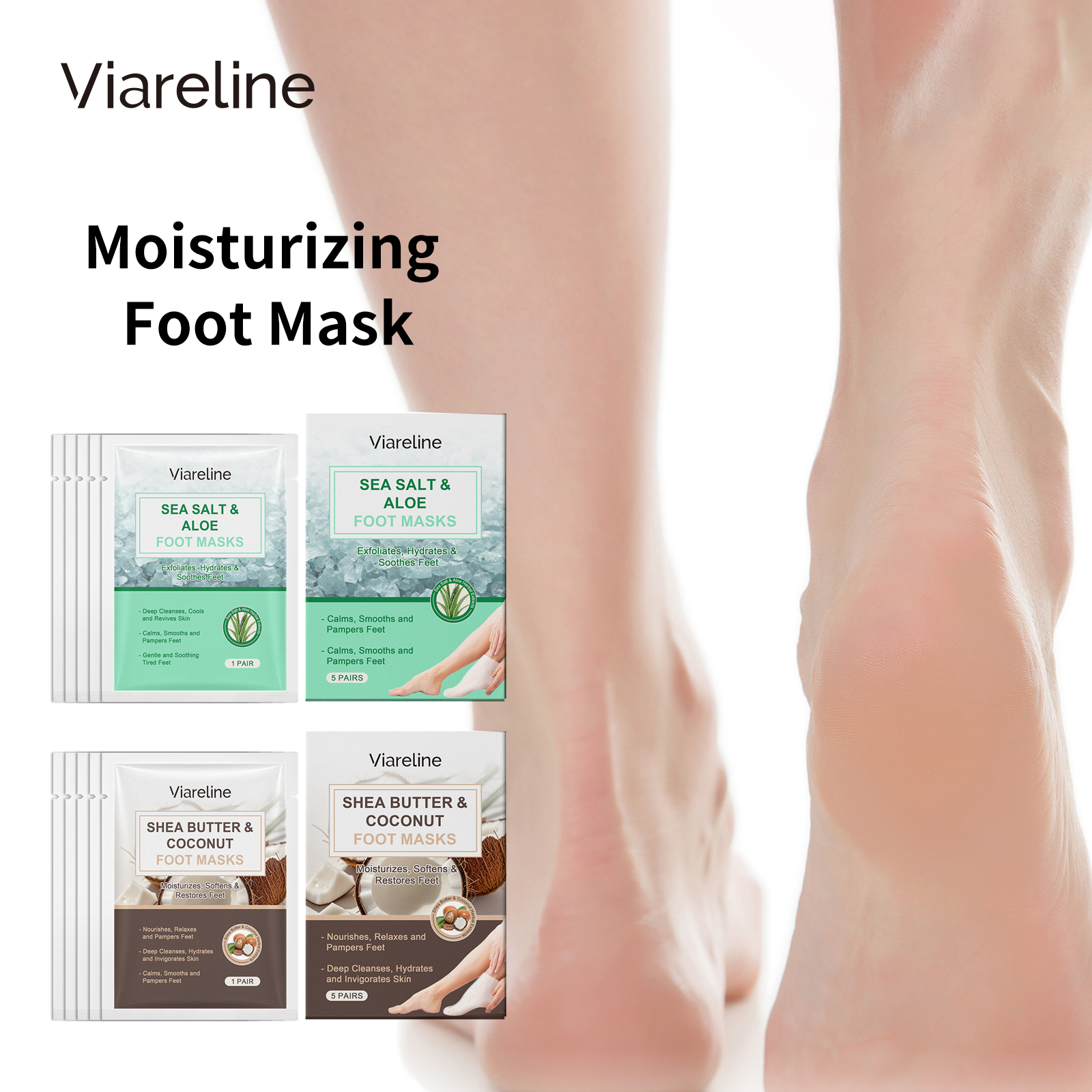 Foot Mask Peeling - 5PCS Coconut Foot Mask Peeling Spa