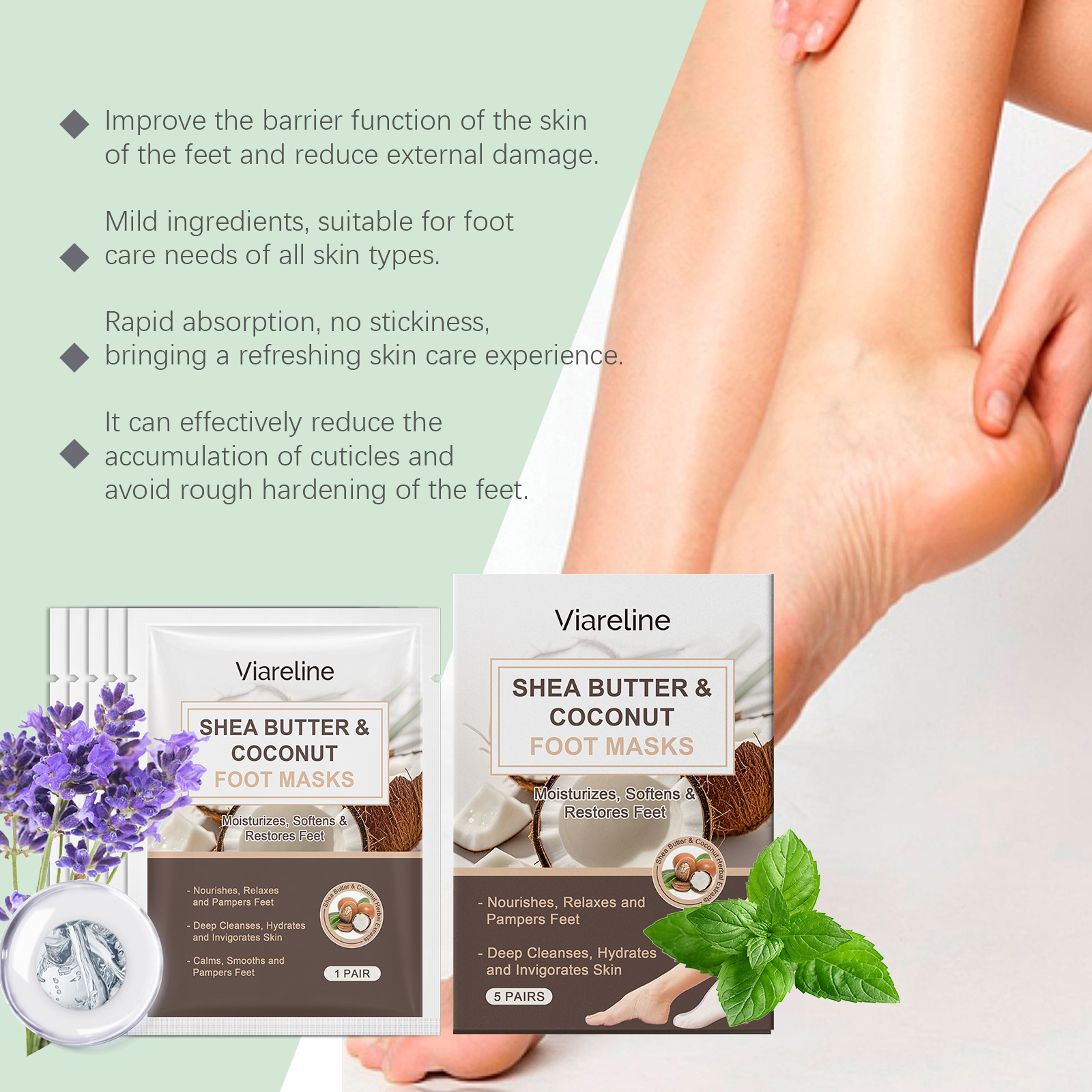 5PCS Coconut Foot Mask Peeling - Foot Mask Peeling recensie en prijs